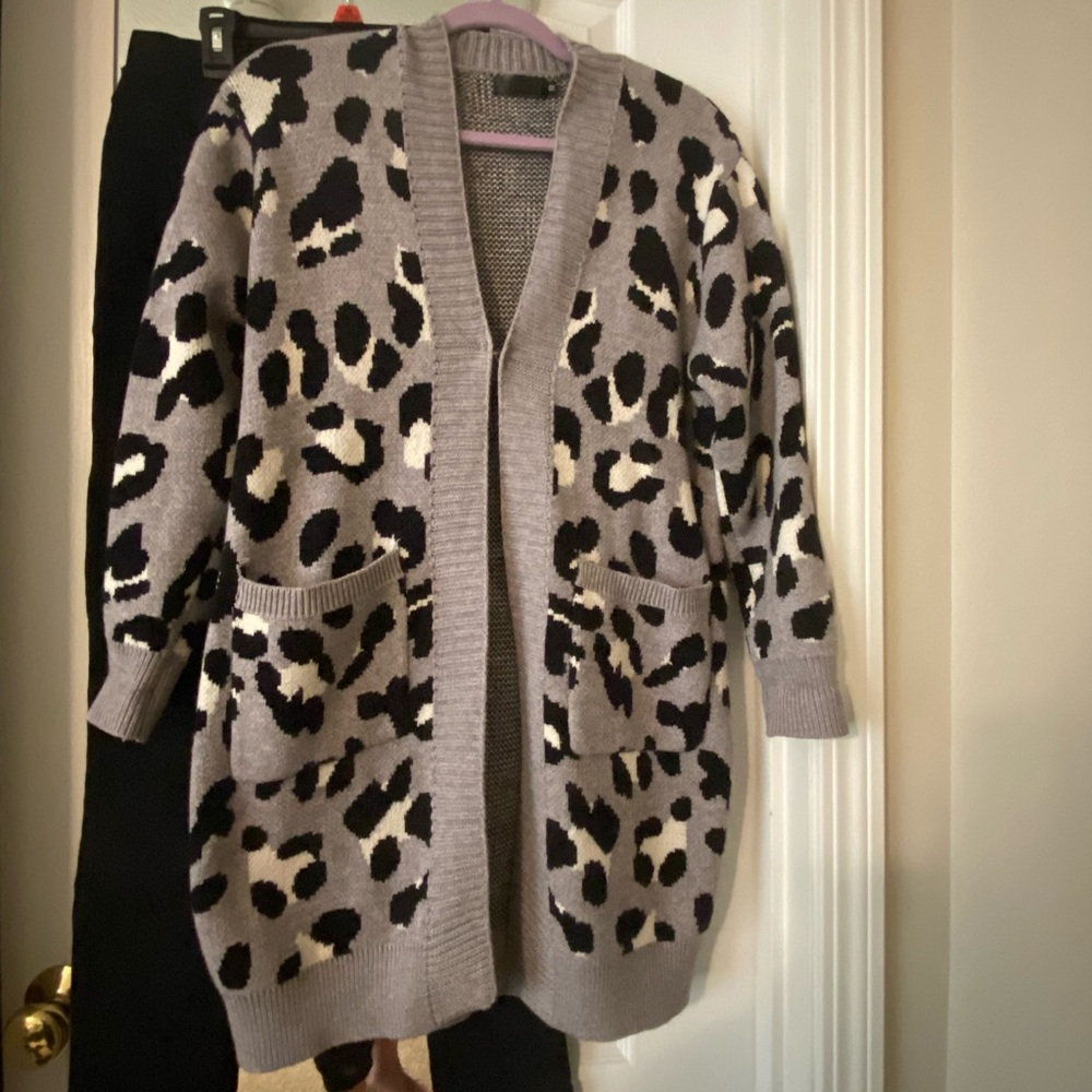 Leopard print cardigan
